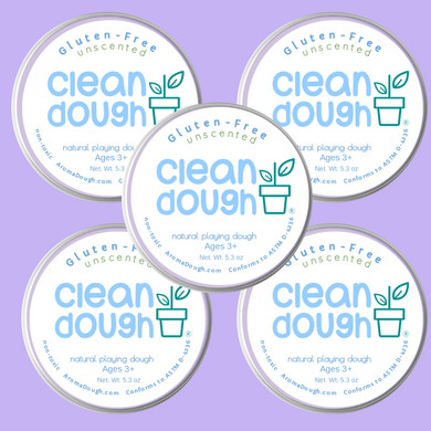 No Dyes - White Natural Modeling Dough - 5 Pack All White