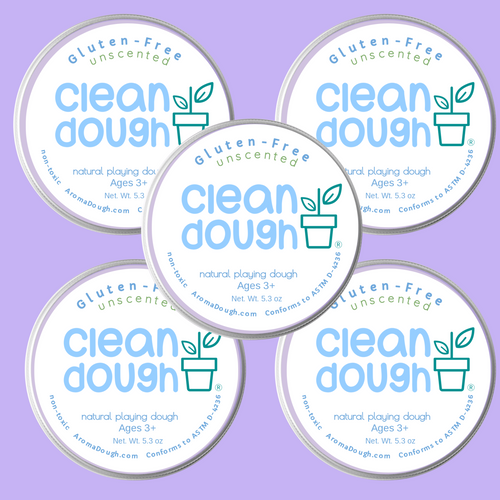 No Dyes - White Natural Modeling Dough - 5 Pack All White